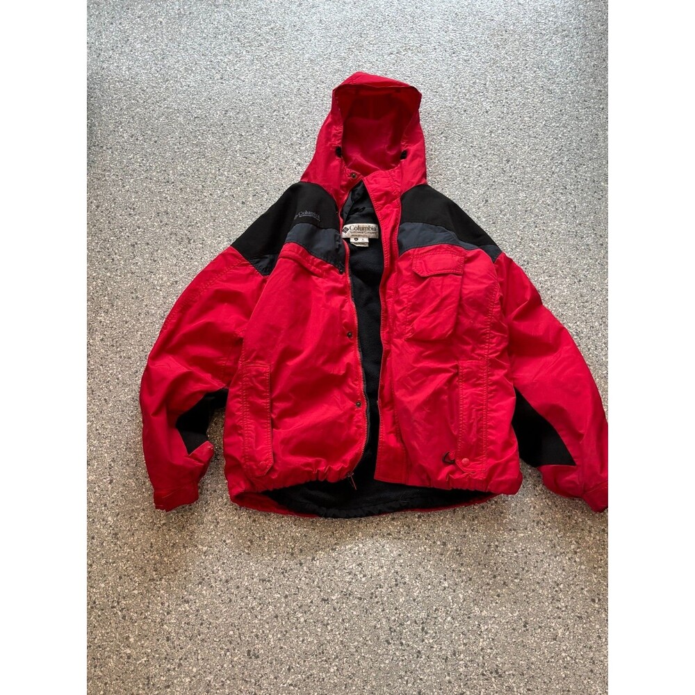 Columbia Red Interchange XL Jacket Liner Mens Vintage Y2K